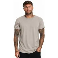SUBLEVEL T-Shirt Herren Shirt Long Shaped lang geschnitten schwere Qualität