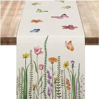 FELIXLEO Tischläufer Rough Baumwolle Tischdecke Bohemian Tabelle Flagge (1-tlg) Dekoration (1-tlg)