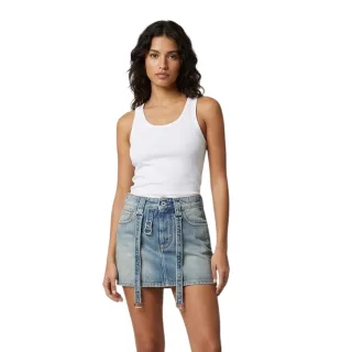 Off-White - Minirock für Damen, Denim (Graublau)