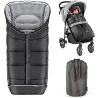 Zamboo Fußsack Schwarz, Winter Fußsack für Kinderwagen & Buggy Baby Thermo Winterfußsack