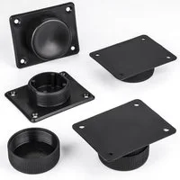 SO-TECH® Möbelfuß GOLF II schwarz rund - Durchmesser 50 mm - mit Bodengleiter, (8-St), 8 Stück im Set - höhenverstellbar 22 bis 32 mm