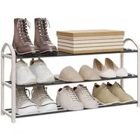 Woltu Schuhregal, 1-tlg., 3 Schicht für 12 Paare Schuhe, XXL Ständer Regale