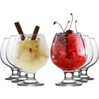 LAV Gläser-Set Misket Brandyglas/Cognacglas, 6-tlg., Glas, 6er Set, 390ml, ideal für Brandy, Cognac, Whisky oder Liköre