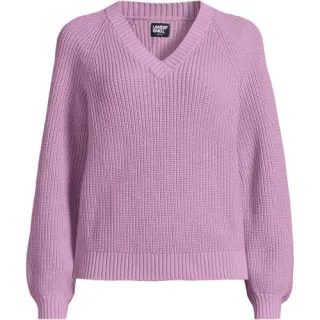 Baumwollpullover DRIFTER mit Ballonärmeln für Damen, Damen, size: regular, Pink, Baumwolle, by Lands' End