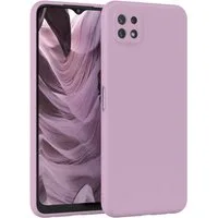 EAZY CASE Handyhülle für Samsung Galaxy A22 5G Hülle Silikon 6,6 Zoll, Hülle mit Kameraschutz handycover Soft Smart Slimcover Lila / Flieder