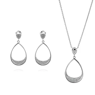 Orphelia 'Jolina' Damen Set aus 925 Sterling Silber: Halskette + Ohrringe - Silber SET-7490