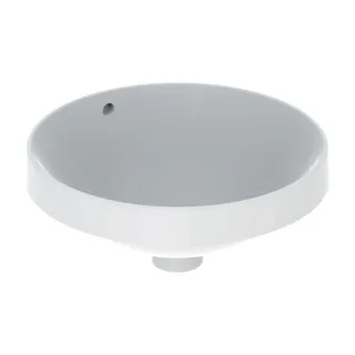 Geberit VariForm Einbauwaschtisch 500701002 d= 40cm, ohne Hahnloch, mit Überlauf, rund, weiß KeraTect