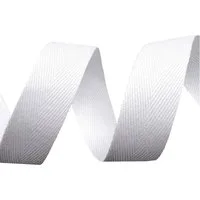 maDDma Webband 5m Köperband Baumwoll-Band 20mm Einfassband Kantenband Dekoband, weiß