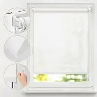 Seitenzugrollo Uni Klemmrollo Lichtschutz mit Bohren/ohne Bohren Klemmfix Rollo, Sekey, Klemmfix, in Leinenoptik, lichtdurchlässig, aus Papier-Polyester-Stoff