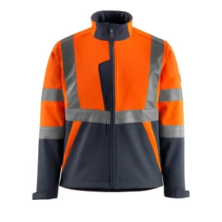 MASCOT Kiama Softshell Jacke SAFE LIGHT Hi-vis Orange / Schwarzblau XL - 15902-253-14010-XL