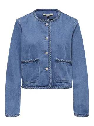 ONLY - ONLMARILYN LS BRAIDED DNM JKT YOR Medium Blue Denim - Gr. - S