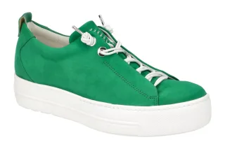 Paul Green Plateau Sneaker 5017-23x Gr?n Echtleder XL-ExtraLight Fu?bett Schn...