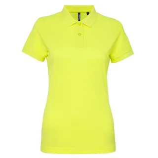 Asquith & Fox Damen/Damen Kurzarm-Poloshirt aus Performance-Mischung (neongelb)