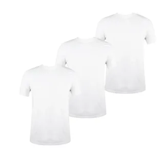 Donnay - T-Shirt für Herren, Rundhalsausschnitt (3er-Pack) (Weiß)