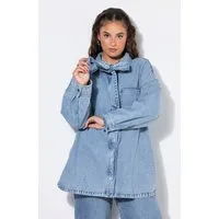 Studio Untold Hemdbluse Jeanshemd oversized Schluppe Langarm
