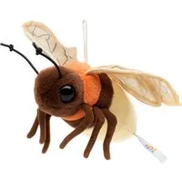 Uni-Toys Kuscheltier Glühwürmchen - Mit Licht oder fluoreszierender Plüsch - 17 cm, zu 100 % recyceltes Füllmaterial
