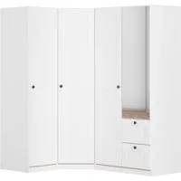 OTTO home Schrank-Set Mehrzweckschrank Aktenschrank Möbel Mietswohnung Schlafzimmer YLVA, (Set, 3-St., Schenkelmaß: 131x176 cm, Höhe 197 cm), skandinavischer Style mit Rahmenfront und Knopfgriffen MADE IN GERMANY