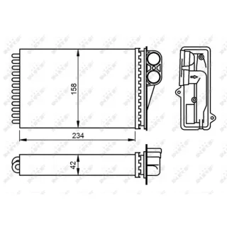 NRF Motork?hler gel?tet Renault Clio Kangoo 56098