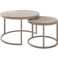 Lookway Couchtisch CIRI 2in1 KASCHMIR (2er-Set), Durchmesser: ⌀70 cm und ⌀50 cm