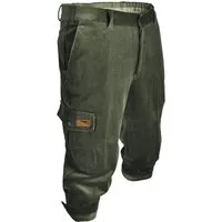 La Chasse® Cordhose Cord-Kniebundhose Herren Oliv/grün Knickerbocker mit Beintasche NEU