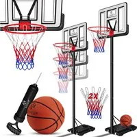 KESSER Basketballkorb, Basketballkorb Premium mit Ständer Rollen Inkl. Basketball