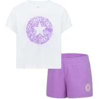 Converse T-Shirt & Shorts CNVG FLORAL TEE & SHORT SET (2-tlg) zweiteiliges Set, für Kinder, aus Baumwolle und Polyester