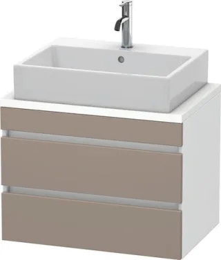 Duravit DuraStyle Konsolenwaschtischunterbau wandhängend Basalt & Weiß Matt 700x478x512 mm - DS53060 DS530604318