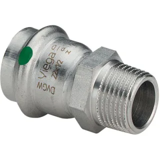 Viega Sanpress Inox Übergangsstück 436568 54mmxR 2, Stahl nichtrostend, Mehrkant, SC-Contur