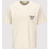 Jack & Jones Kurzarmshirt JORNORREBRO TYPO TEE SS CREW NECK N