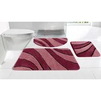 OTTO home Badematte Anna, Badvorleger, Badezimmer Teppich, Höhe 16 mm, rutschhemmend beschichtet, schnell trocknend, fußbodenheizungsgeeignet, Polyester, rechteckig, Badteppich, Hoch Tief Effekt, Modern, Weich, Wellen