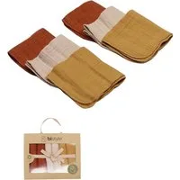 bistyle Spucktuch Musselin Mulltuch für Babys 20x20cm, (Set, 6-tlg., 6er-Pack), waschbare Musselin-Spucktücher saugstark, 4-lagig, 100% Bio-Baumwolle