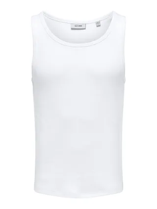 ONLY&SONS - ONSTANNER REG SL TANK TOP NOOS Bright White - Gr. - M