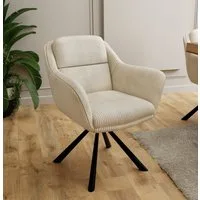 S-Style Möbel Polsterstuhl Carl aus Cord-Stoff