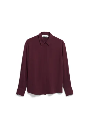 Armedangels - LARISAANA LONGSLEEVE BLOUSE dark cranberry - Gr. - M