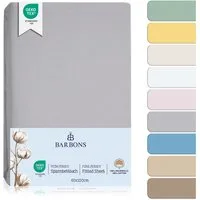 BARBONS Spannbettlaken 60x120 für Baby, Jersey Bettlaken Babybett, Kinderbett, (1 Stück), 100% Baumwolle