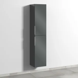 Sanipa 3way Hochschrank mit 2 Türen, Anthrazit-Glanz UF09379