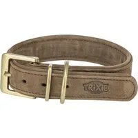 TRIXIE Hunde-Halsband Pure Halsband, Leder extra breit - braun - 25–31 cm/25 mm, Leder