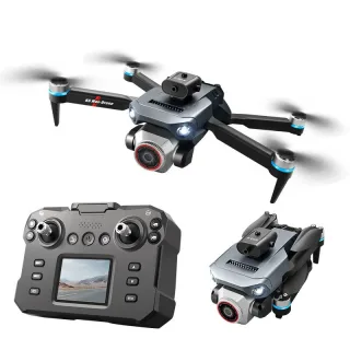 XKJ K6 MAX WiFi FPV with LCD Screen Controller HD Dual Camera Servo Gimbal 360° Obstacle Avoidance Brushless Foldable RC