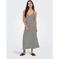 ONLY Trägerkleid ONLEVARA S/L STRIPE DRESS JRS NOOS Materialmix, regular fit