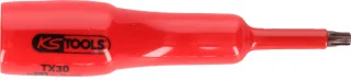 KS Tools 1/2" Bit-Stecknuss mit Schutzisolierung für Torx-Schrauben, lang - 117.2451