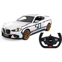 Jamara RC-Auto BMW 3.0 CSL 1:14 weiß 2,4GHz Tür manuell, im Maßstab 1:14, mit LED Beleuchtung