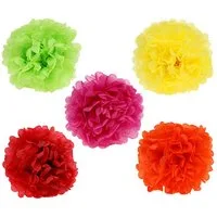 Florists Products Dekofigur Pompom Papier Deko Ø30cm 5er Set Party Hochzeit Geburtstag, 5 Stück