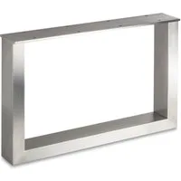 SO-TECH® Tischgestell Tischkufe TAB echt Edelstahl Profil 80 x 40 mm, bis Höhe: 720 mm und Tiefe: 800 mm Industriedesign