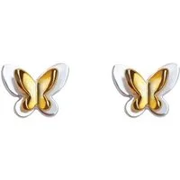 Color Design Paar Ohrstecker Schmetterling Ohrringe SMK-42 (Ohrstecker Schmetterling), aus S925 Sterling Silber, inkl. Geschenkbeutel