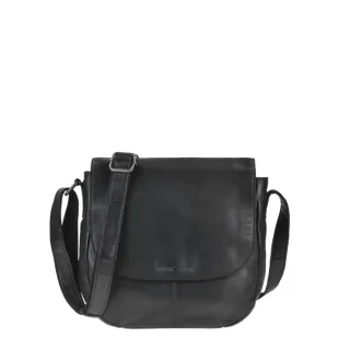 Umhängetasche Damen viel Stauraum Leder schwarz | Greenburry Colombiana 2504-20