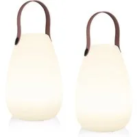 smartwares Außen-Tischleuchte, Farbwechsel, LED fest integriert, 2er SET Outdoor Außen-Leuchten ohne Strom-Kabel RGB Wechsler H: 21,5cm