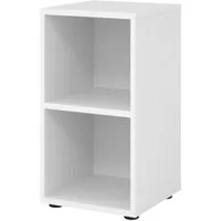 bümö Aktenregal smart Regal, Büroregal - 2 Ordnerhöhen, Dekor: Weiß