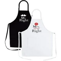 nomsum Kochschürze Nomsum 2er Set Kochschürzen - Grillschürzen Mr. & Mrs. Right