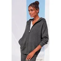 Elbsand Strickjacke aus hochwertigen Strick und eingestricktem Logo, Loungewear