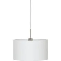 EGLO Hängeleuchte PASTERI, ohne Leuchtmittel, Leuchtmittel wechselbar, Hängelampe, Wohnzimmer, Esszimmer, Küche, Textilschirm, 110x38cm